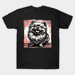 Retro Art Pomeranian Dog Lover T-Shirt